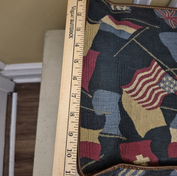 Brahmin Multi-Colored Flag Design Tapestry Tote Handbag - Picture 15 of 15